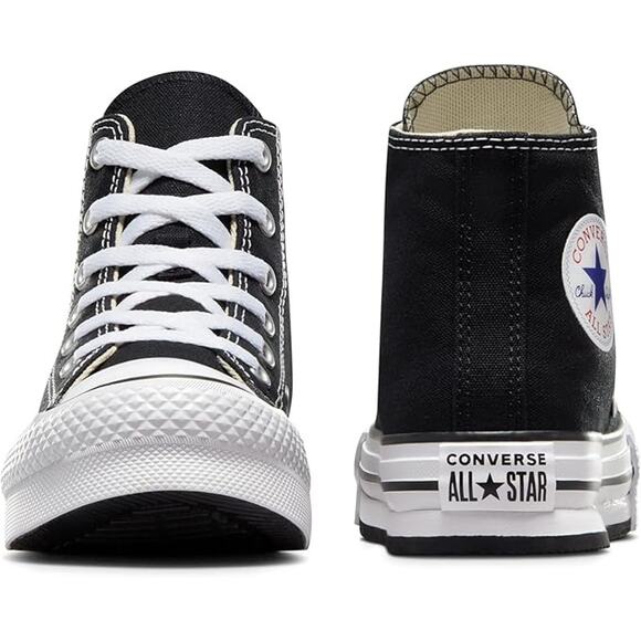NWT Converse Girls' Chuck Taylor All Star EVA Lift High Top,Black/White-11 - Picture 5 of 6